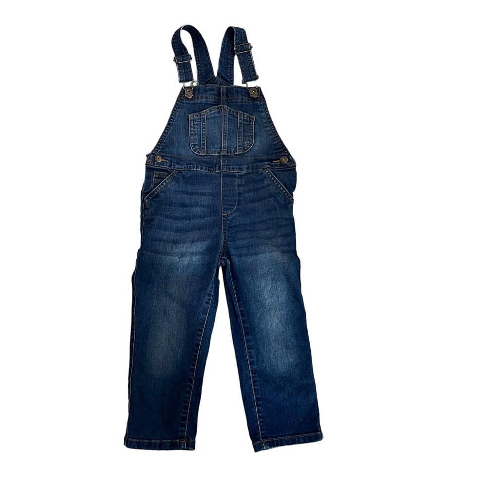 4T Unisex Blue Jean Denim Overalls